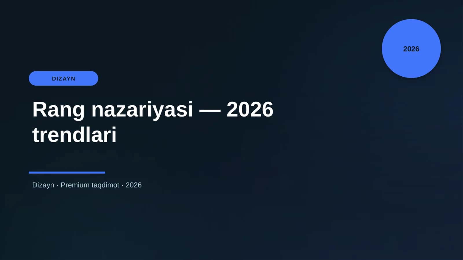 Rang nazariyasi — 2026 trendlari 1