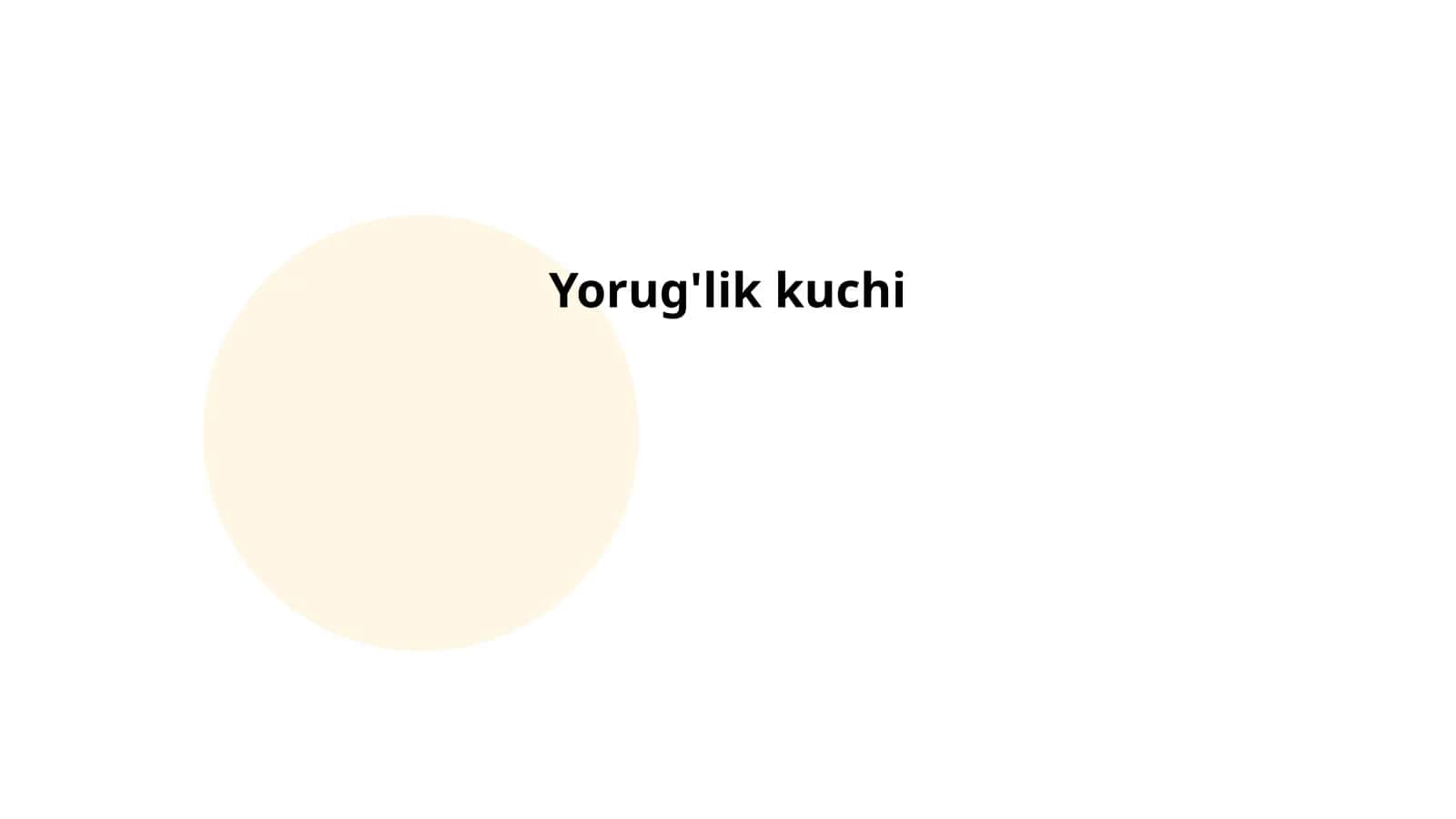 Yorug'lik kuchi 1