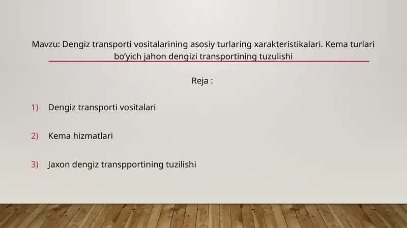 Dengiz transporti vositalari 1