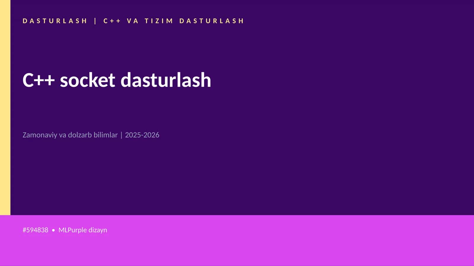 C++ socket dasturlash 1