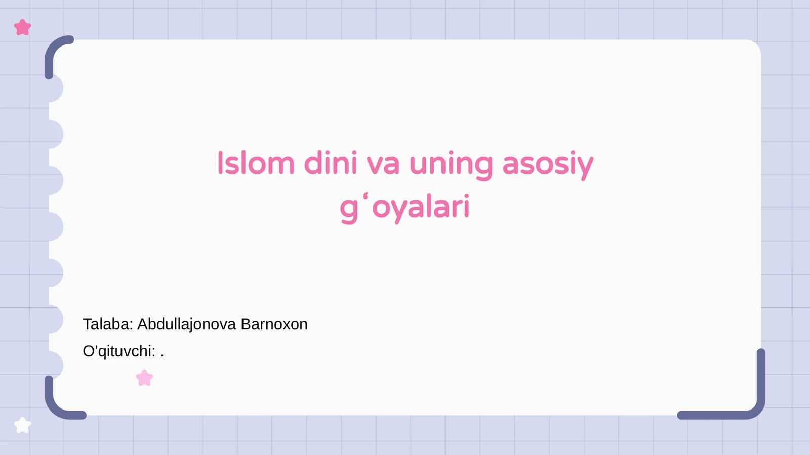 Islom dini va uning asosiy gʻoyalari 1