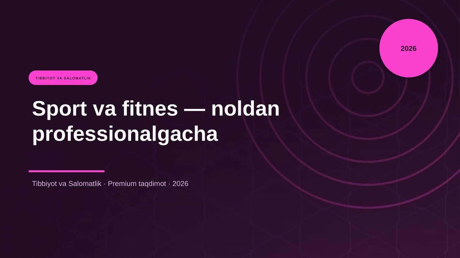 Sport va fitnes — noldan professionalgacha 1
