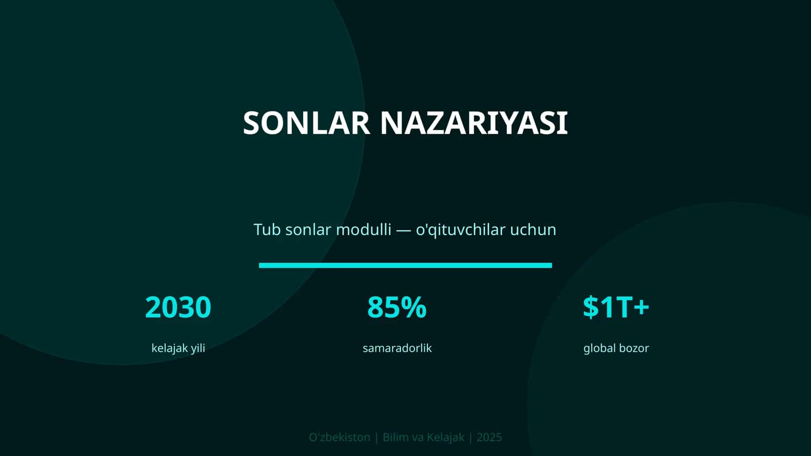 Sonlar Nazariyasi 1