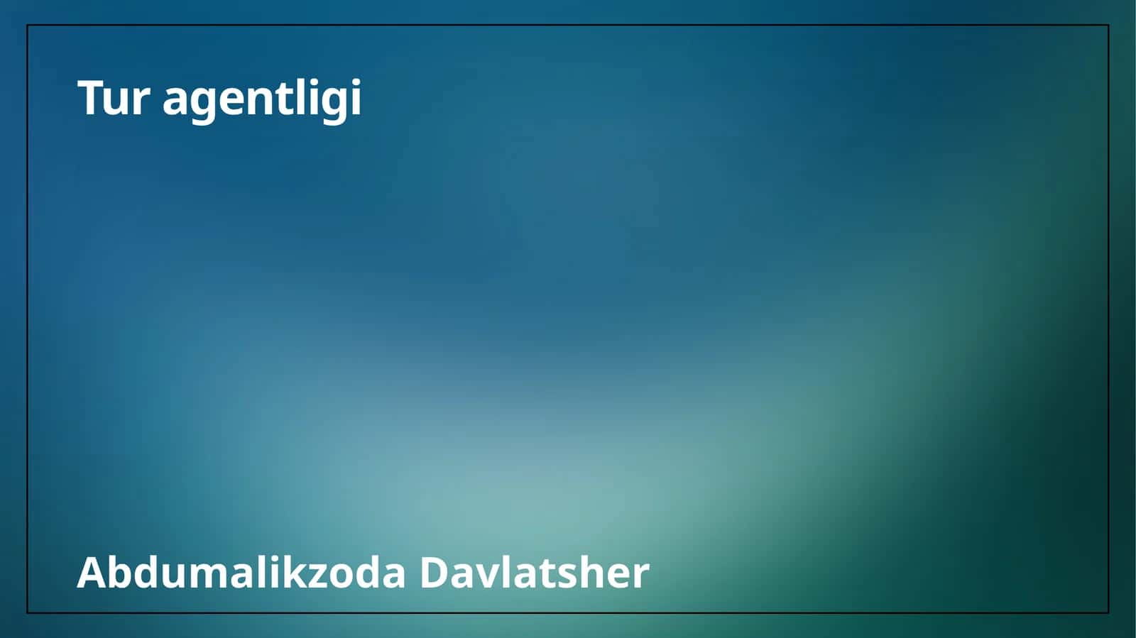 Tur agentligi 1