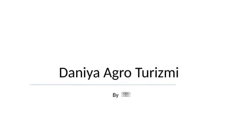 Daniya Agro Turizmi 1