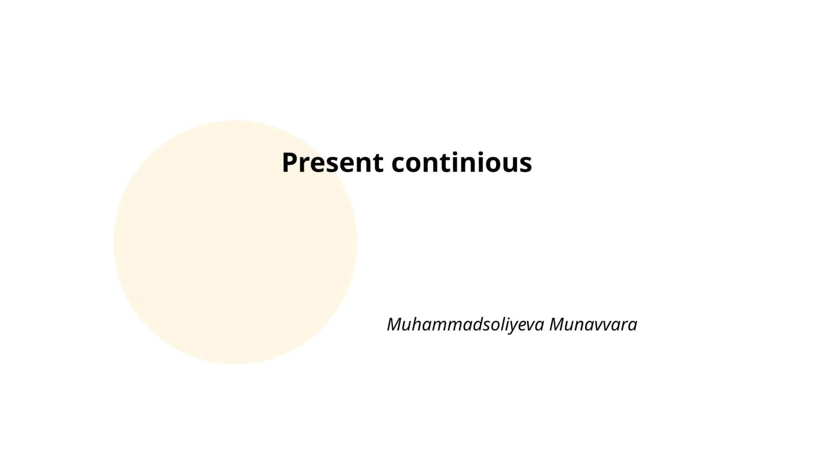 Present continious 1