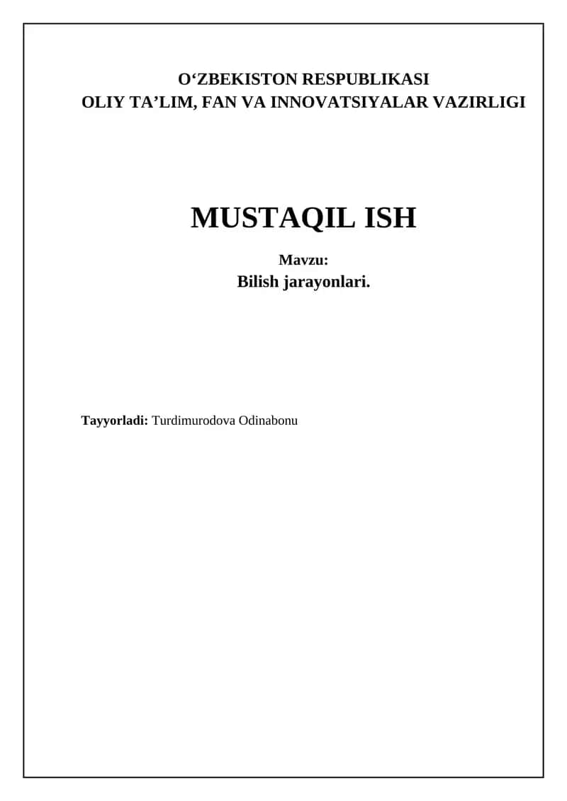 Bilish jarayonlari 1