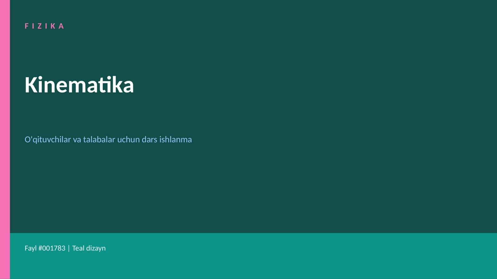 Kinematika 1