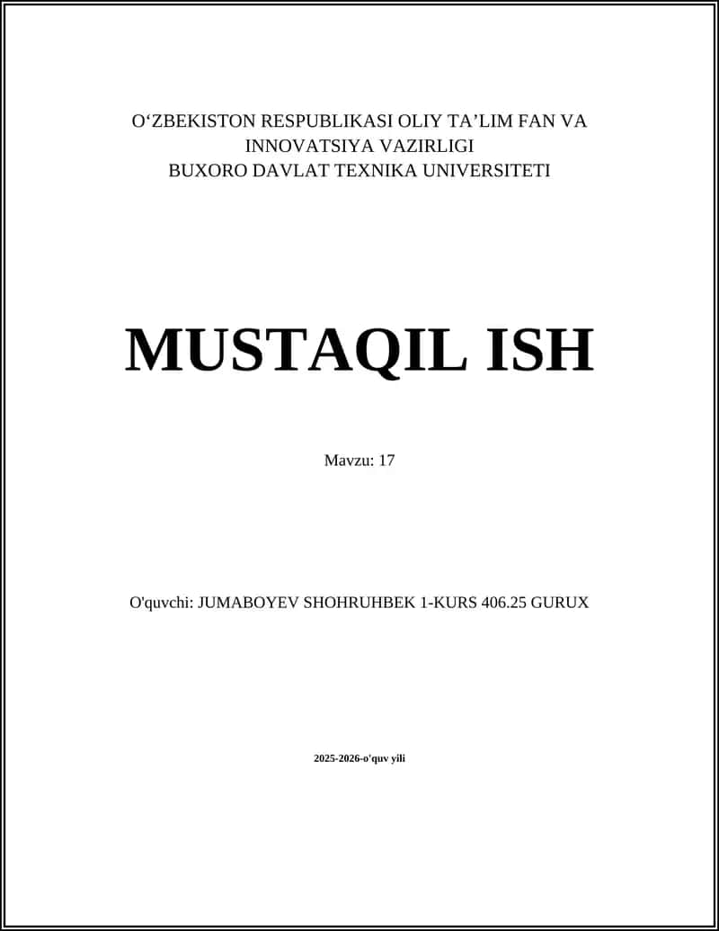 17 ning matematik xossalari 1