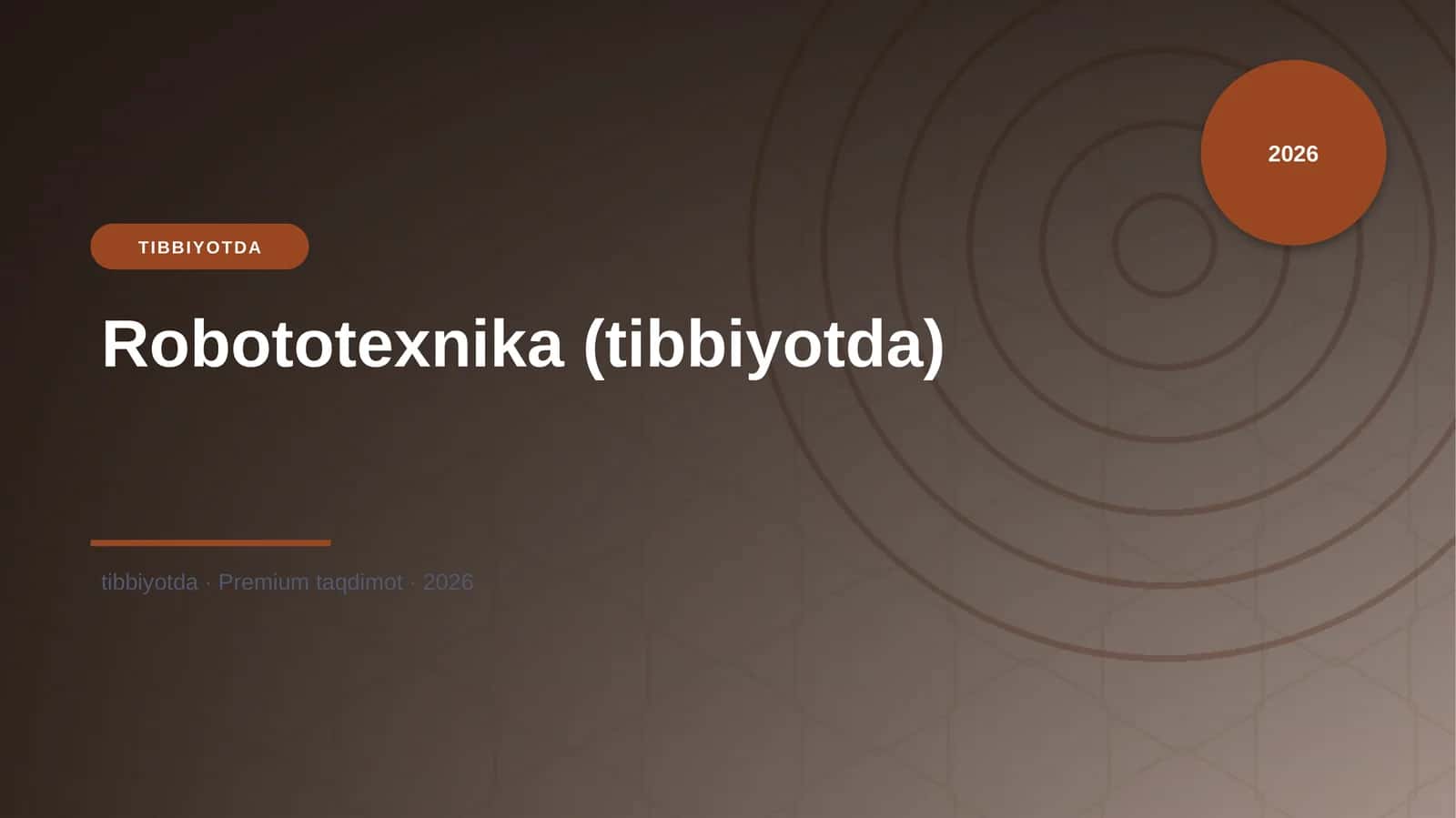 Robototexnika (tibbiyotda) 1