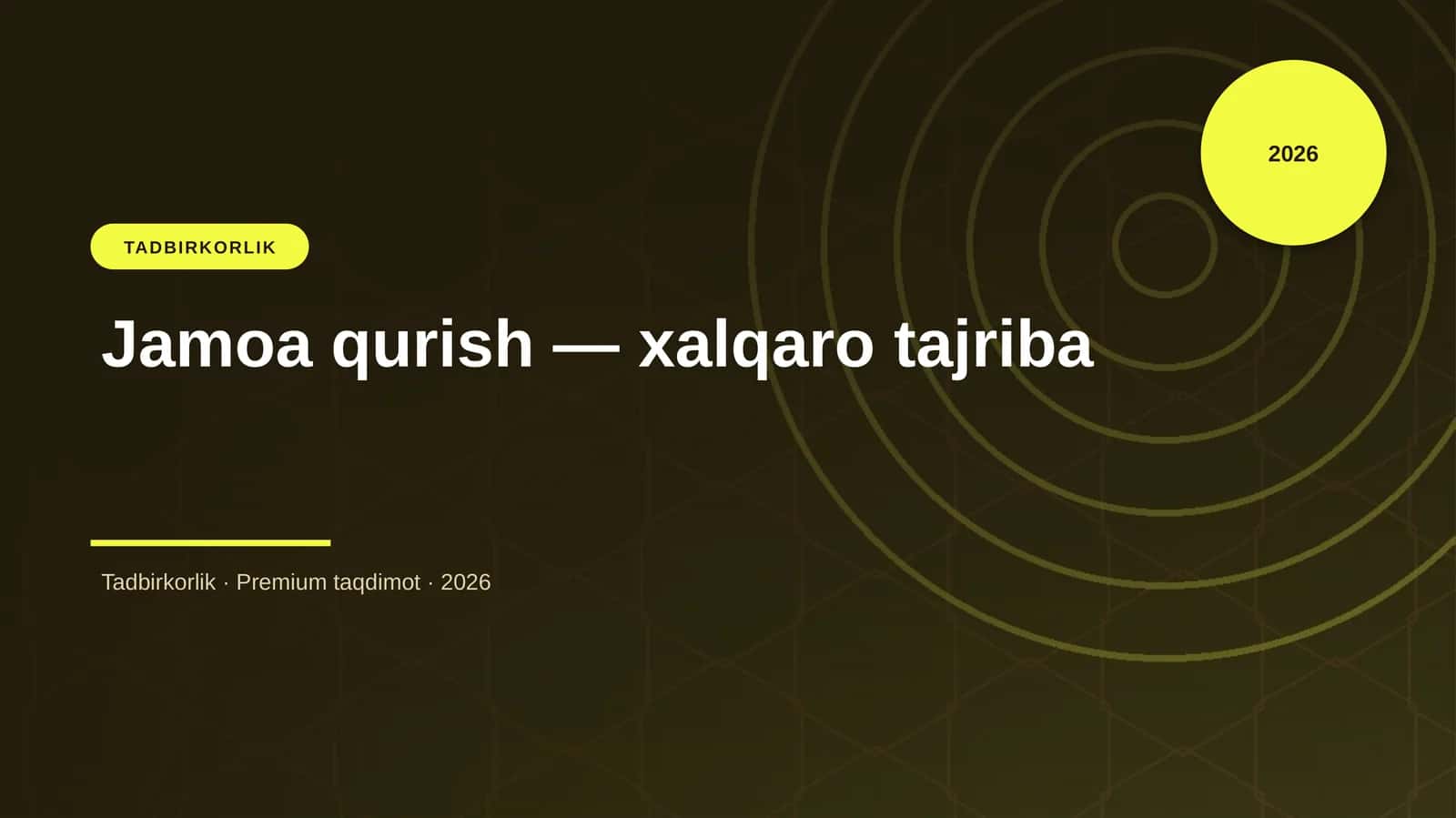 Jamoa qurish — xalqaro tajriba 1
