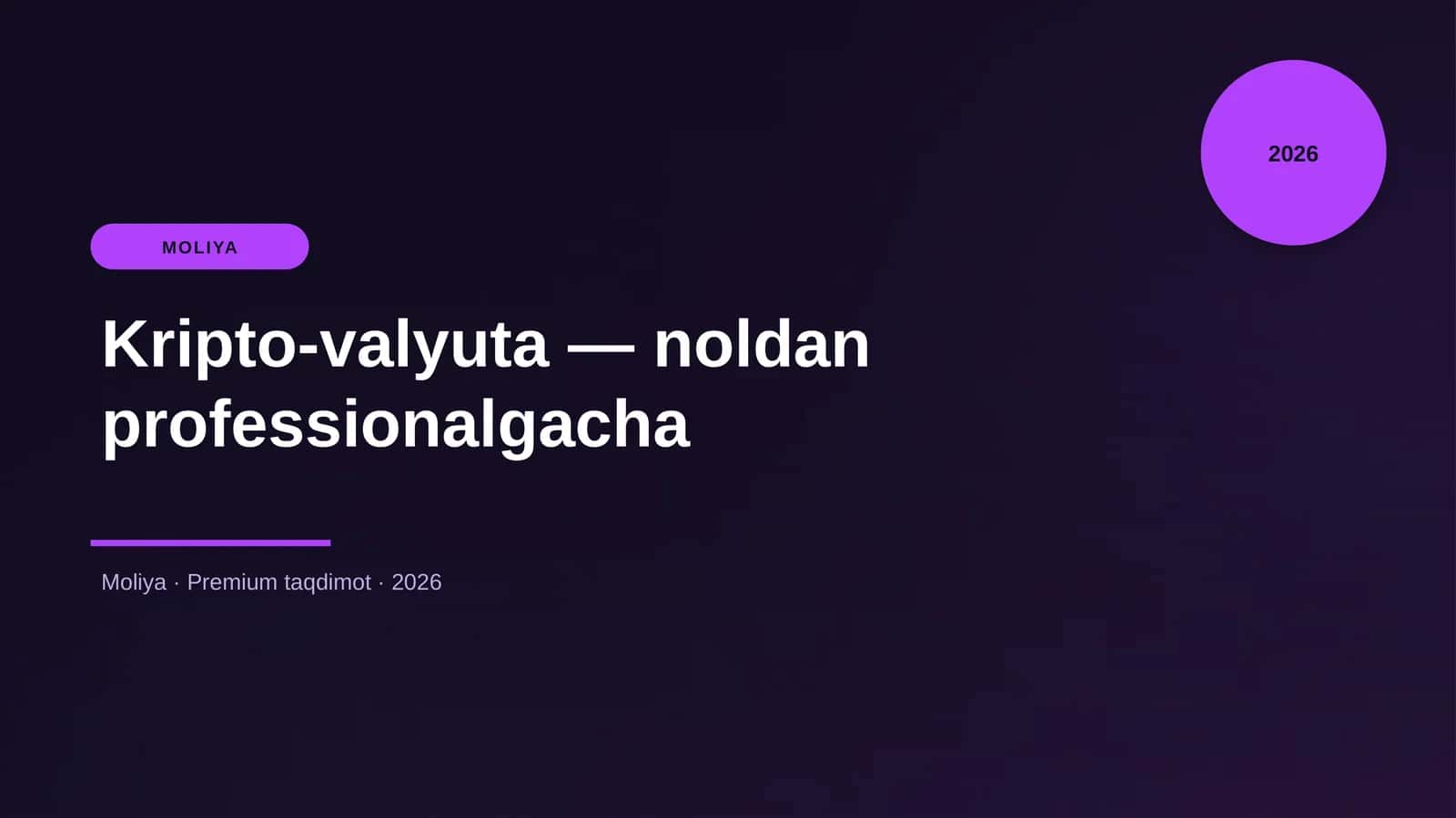 Kripto-valyuta — noldan professionalgacha 1