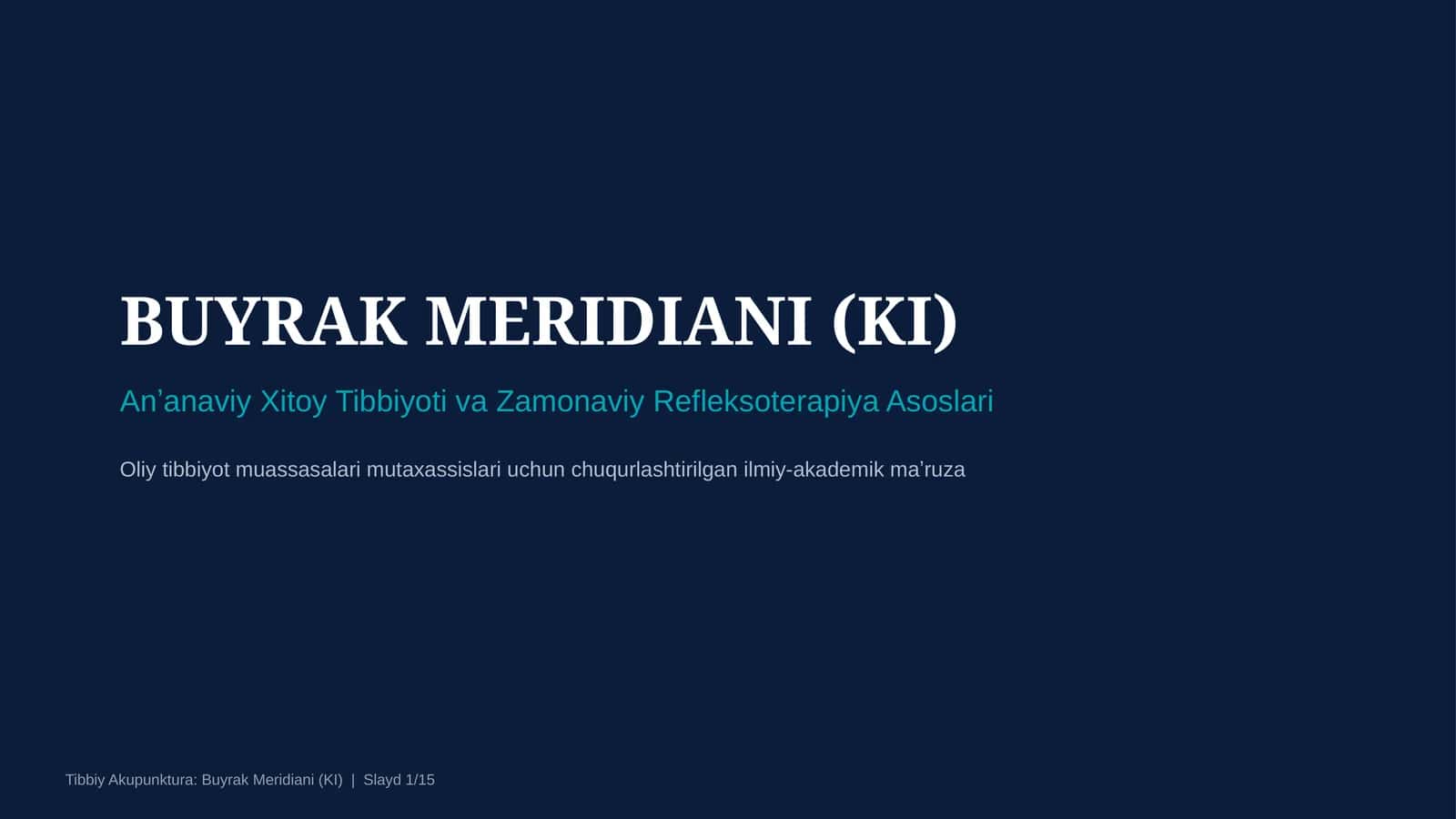 BUYRAK MERIDIANI (KI) 1