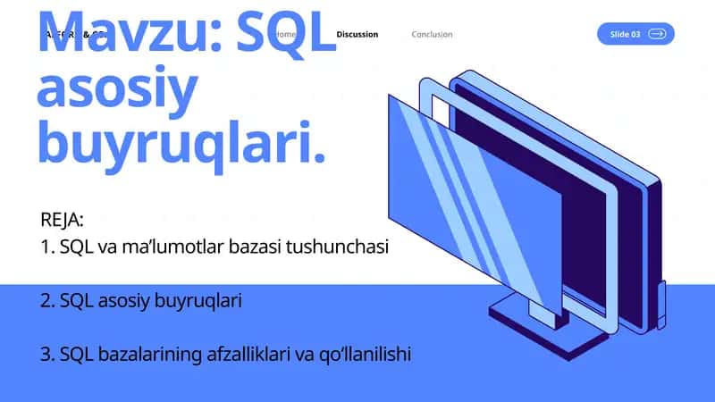 SQL asosiy buyruqlari 1
