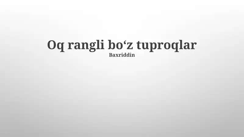 Yorugʻ sur tuproqlar 1