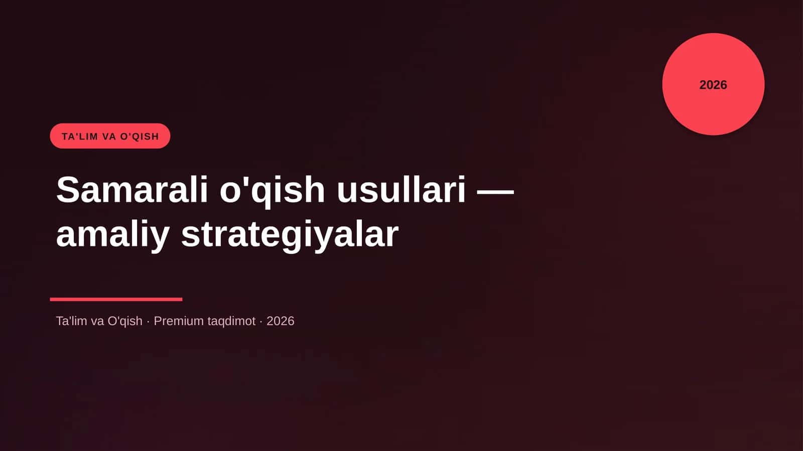 Samarali o'qish usullari — amaliy strategiyalar 1