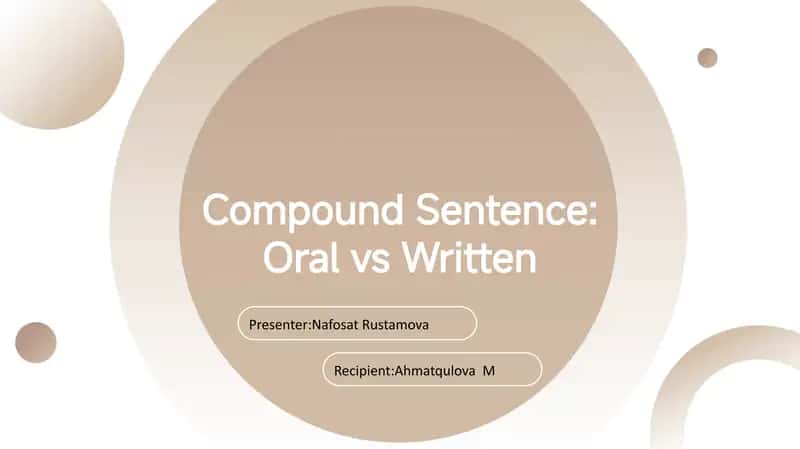 Oral vs Written 1