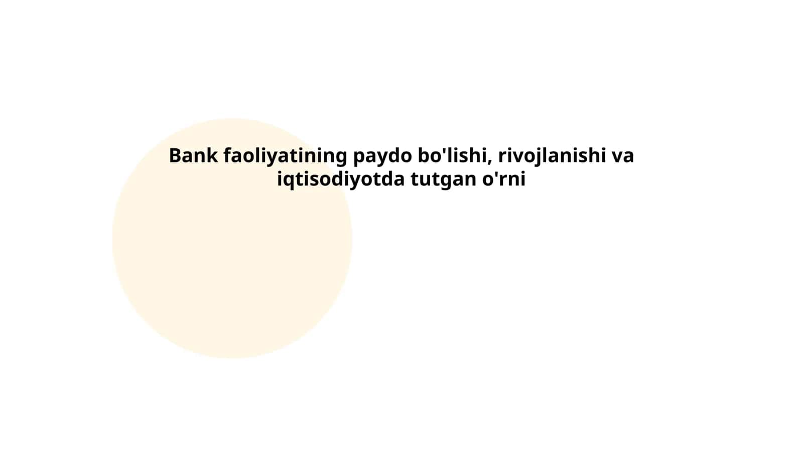 Bank faoliyatining kelib chiqishi 1