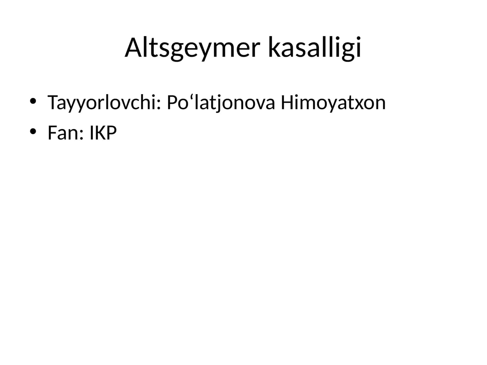 Altsgeymer kasalligi 1
