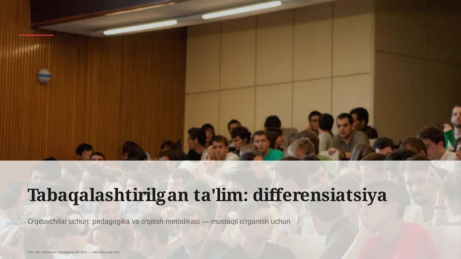 Tabaqalashtirilgan ta'lim: differensiatsiya 1