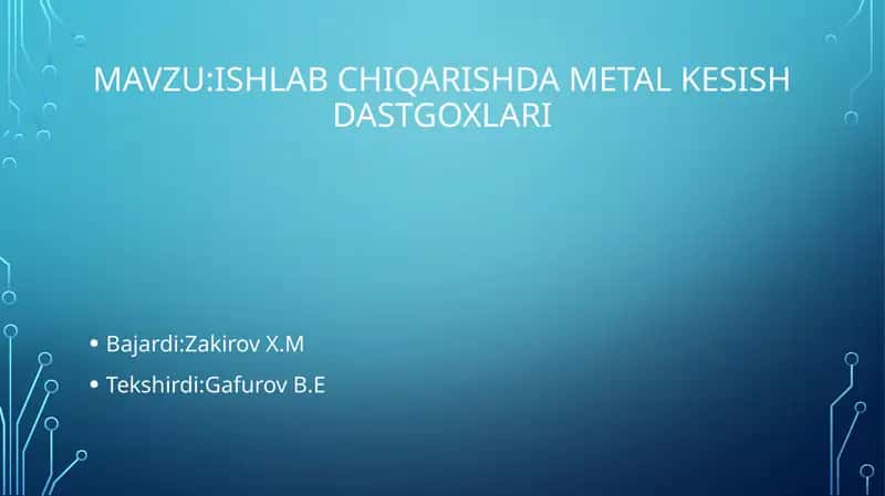 Metal kesuvchi dastgoxlar 2 1
