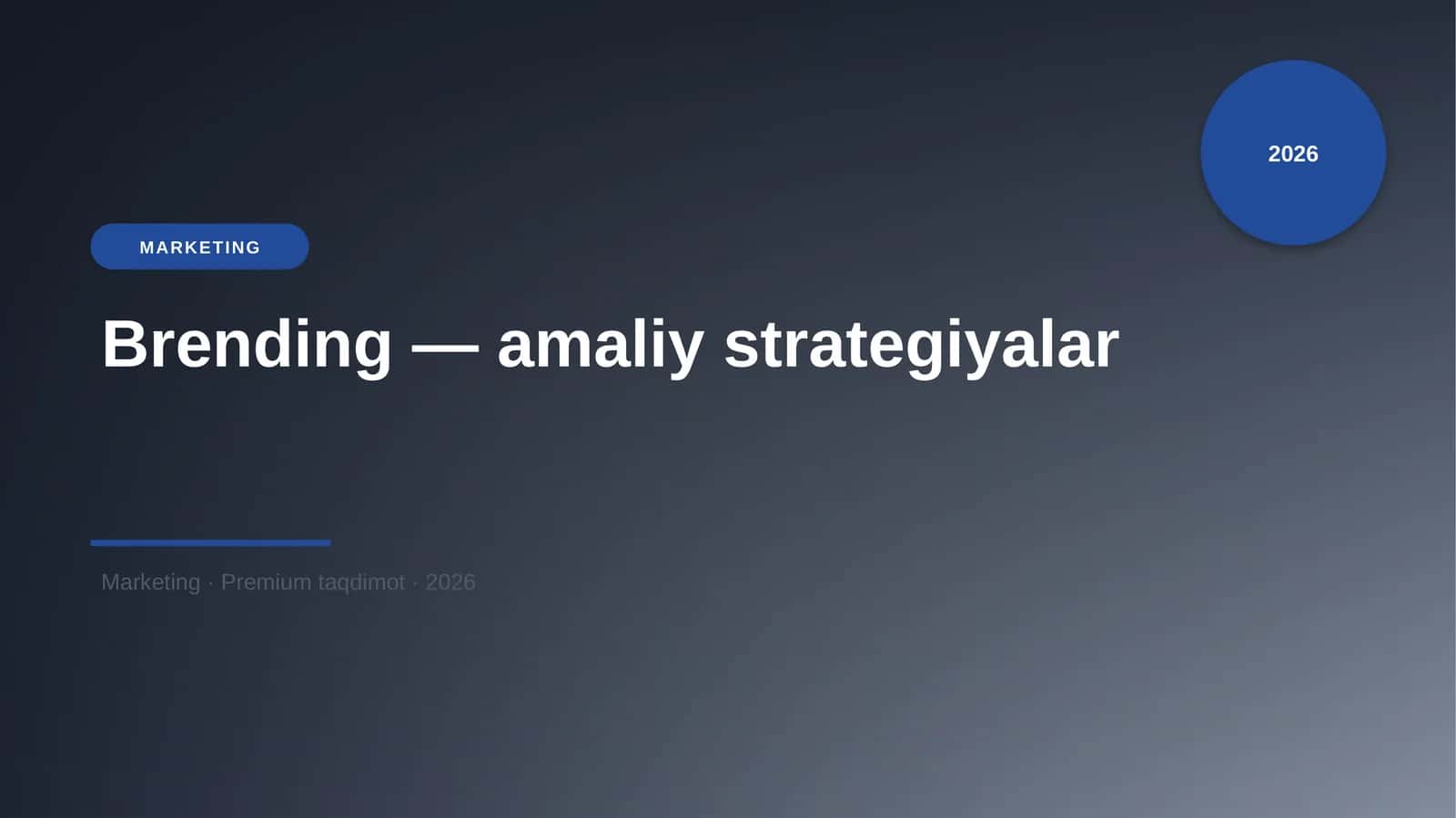 Brending — amaliy strategiyalar 1