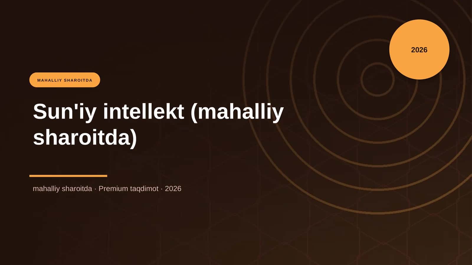 Sun'iy intellekt (mahalliy sharoitda) 1