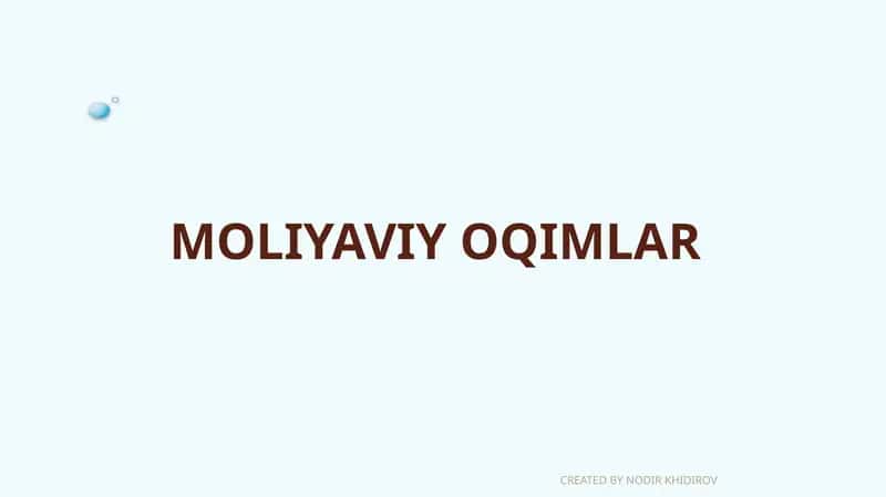 Moliyaviy Oqimlar 1