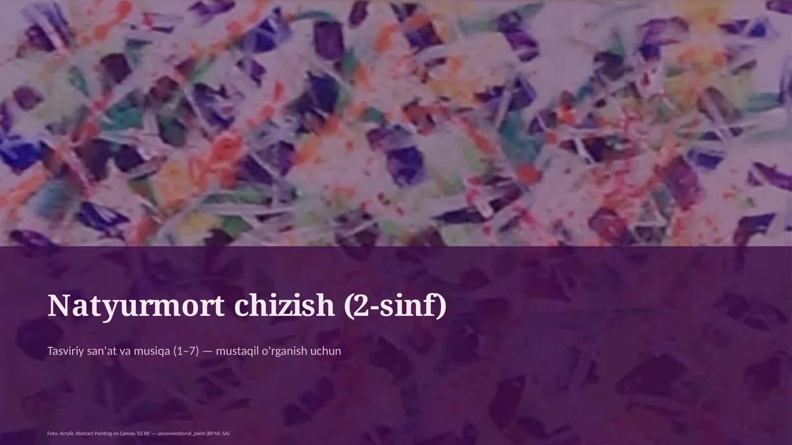 Natyurmort chizish (2-sinf) 1