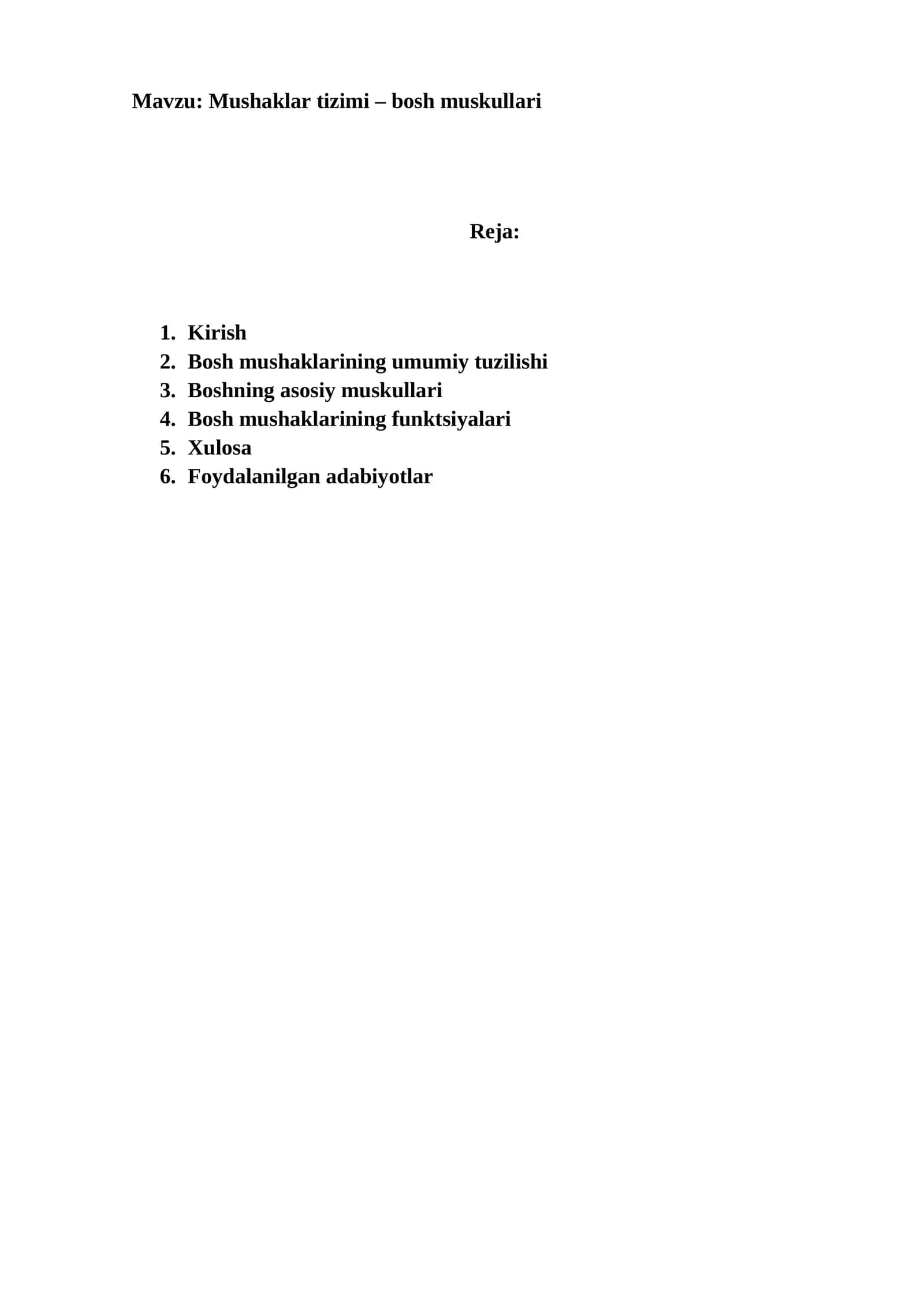 Mushaklar tizimi – bosh muskullari 1