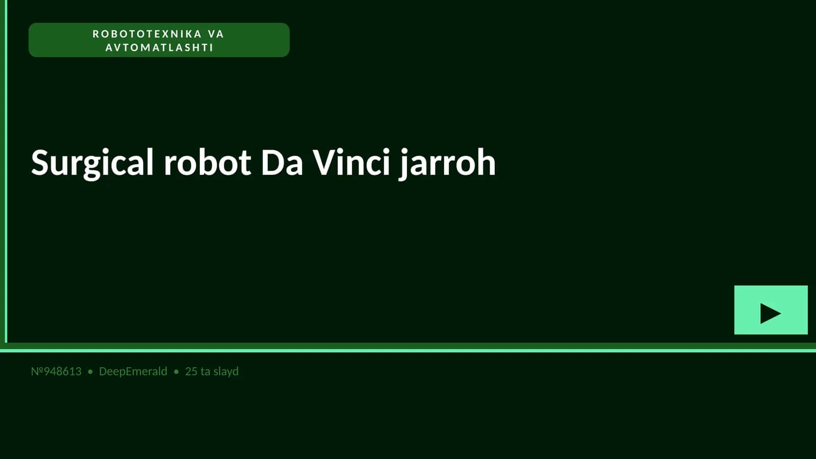 Surgical robot Da Vinci jarroh 1
