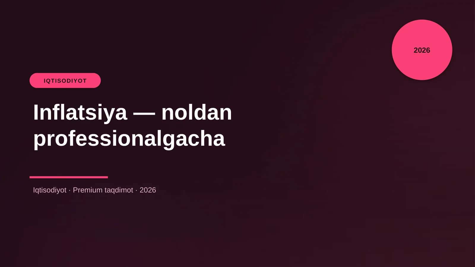 Inflatsiya — noldan professionalgacha 1