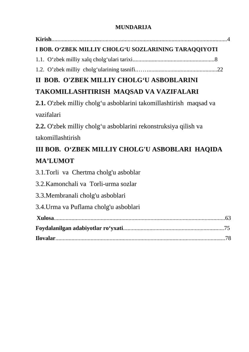 O'zbek milliy cholg'ular 1
