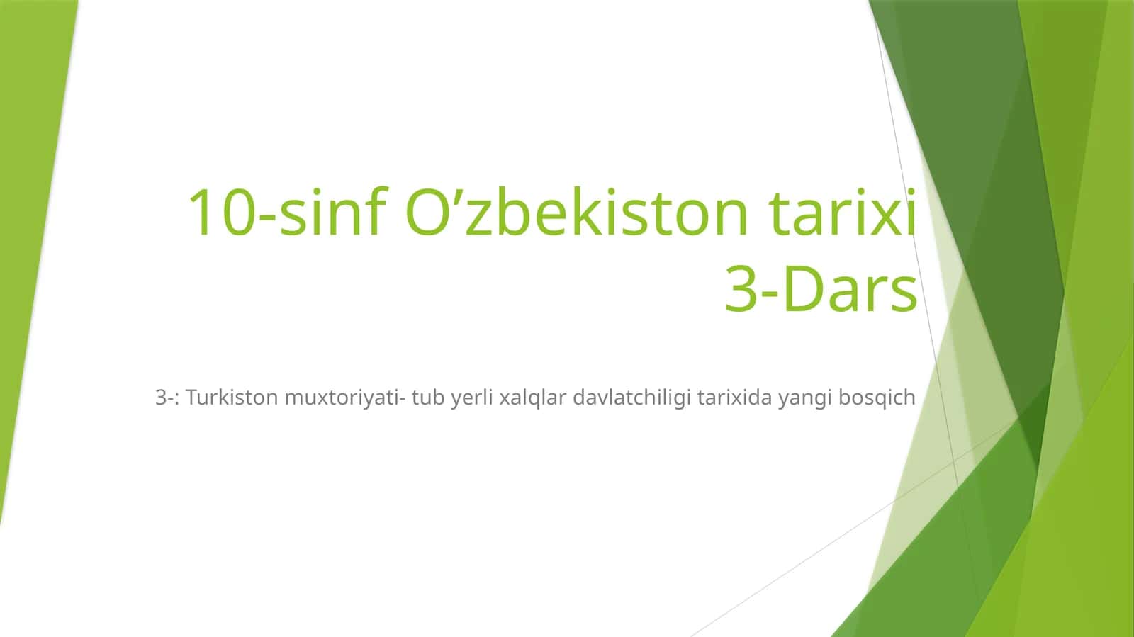 10-sinf O’zbekiston tarixi 3-Dars 1
