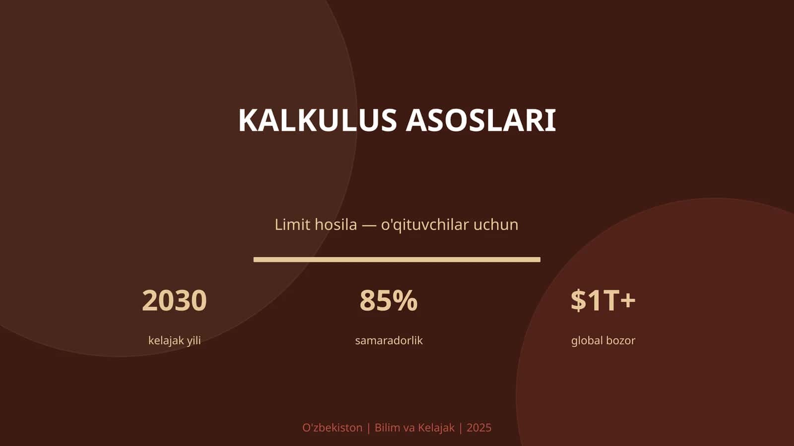 KALKULUS ASOSLARI 1
