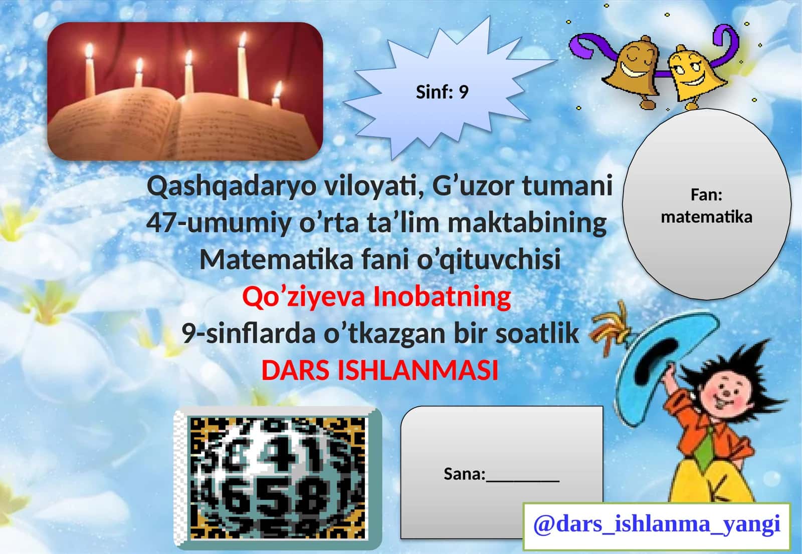 Matematika fanidan 1
