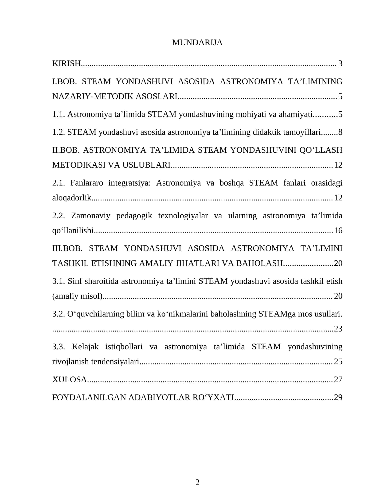ASTRONOMIYA TA’LIMIDA STEAM YONDASHUVI 1