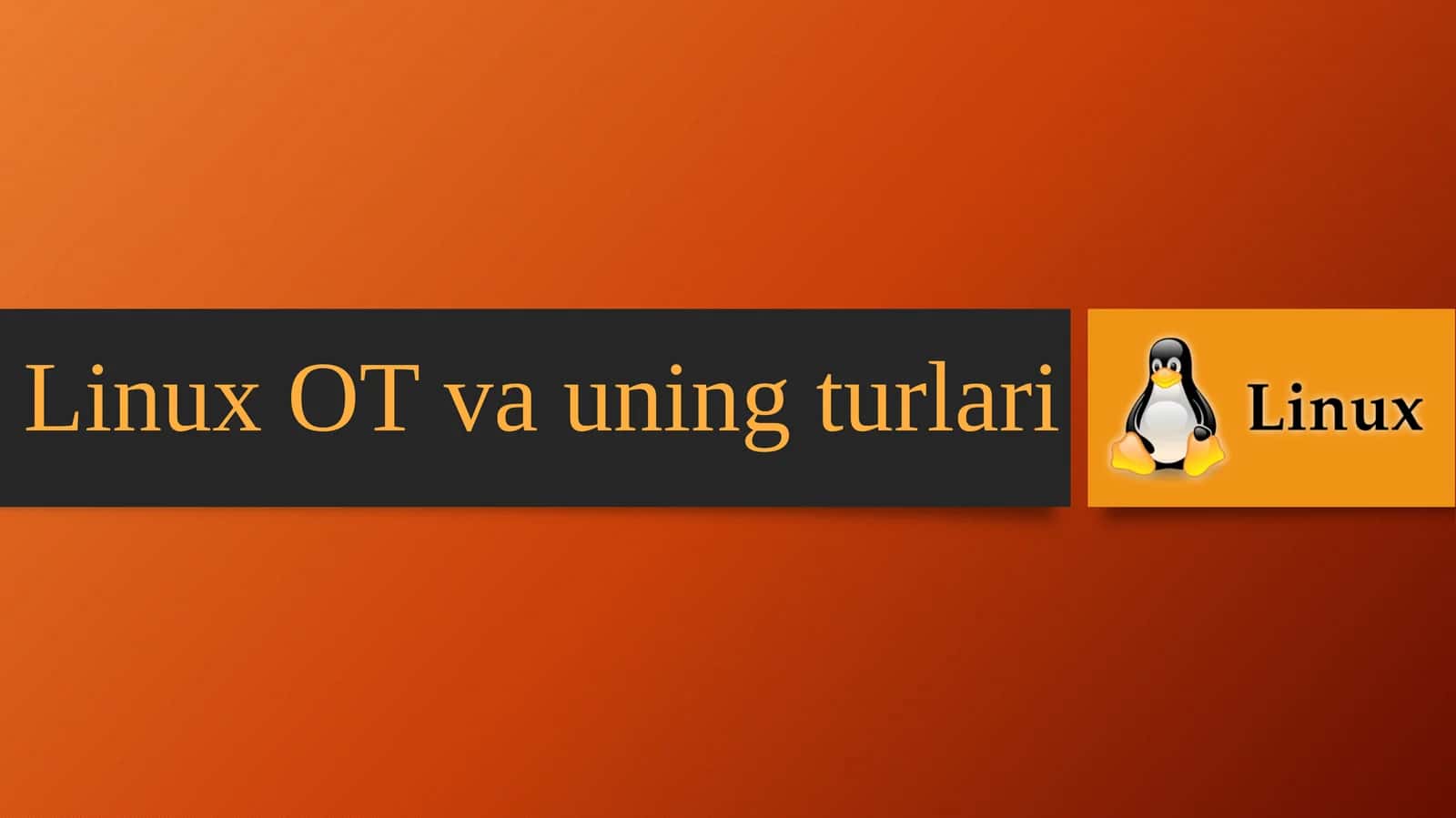 Linux OT va uning turlari 1