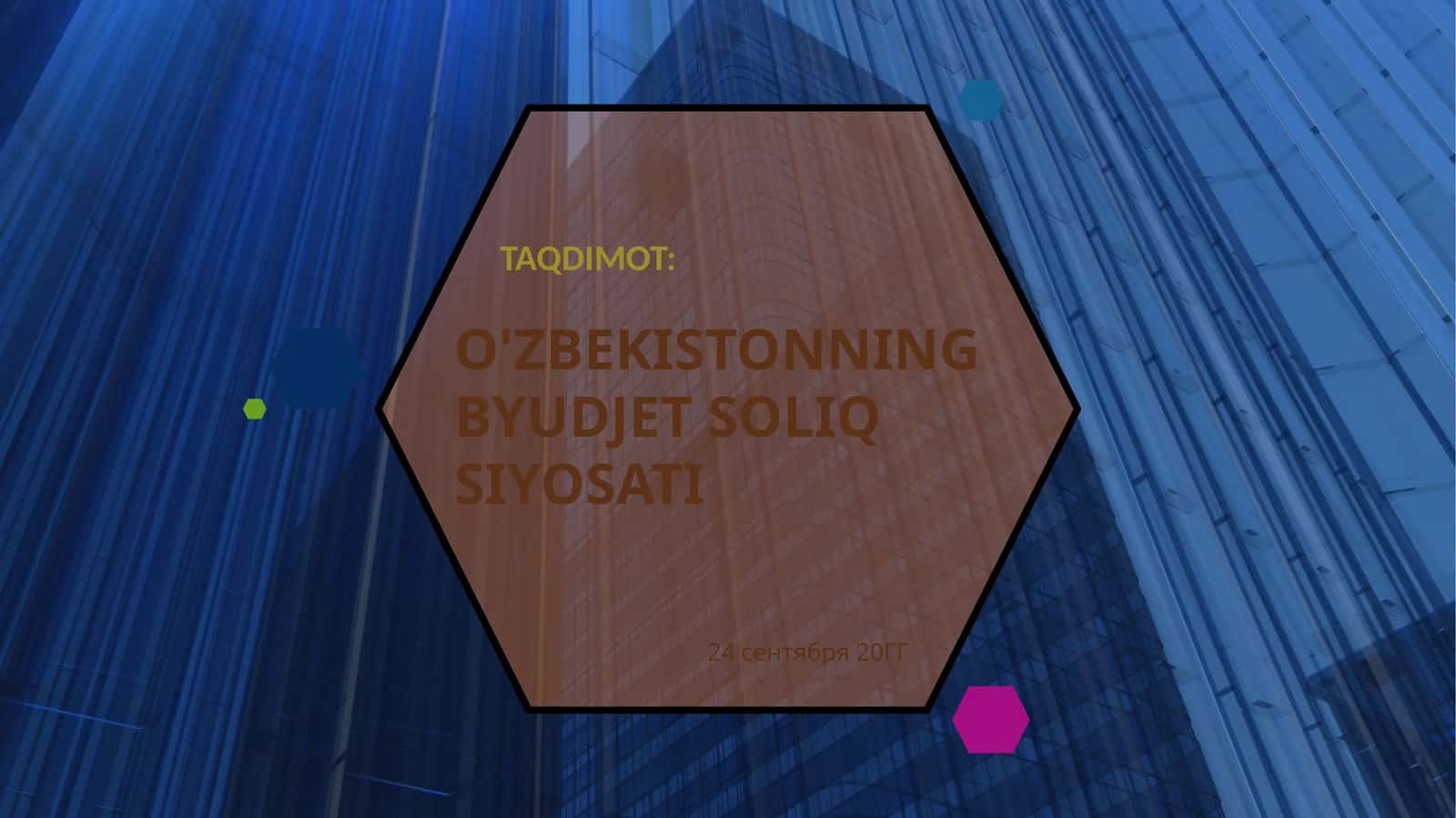 O'zbekistonning byudjet soliqq siyosati 1