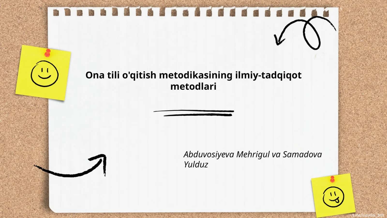 Ona tili o'qitish metodikasining ilmiy-tadqiqot metodlari 1
