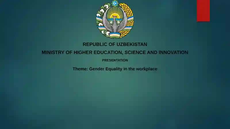 Gender Equality in the Workplace Presentation