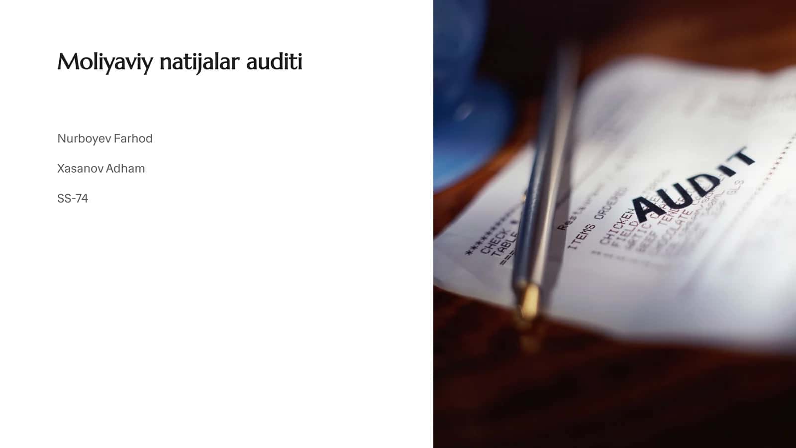 Moliyaviy Natijalar Auditi 1