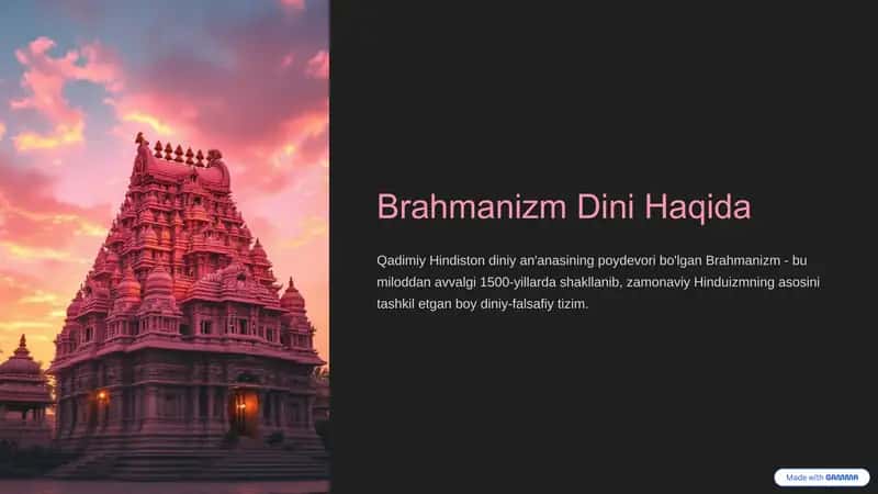 Brahmanizm Dini Haqida 1