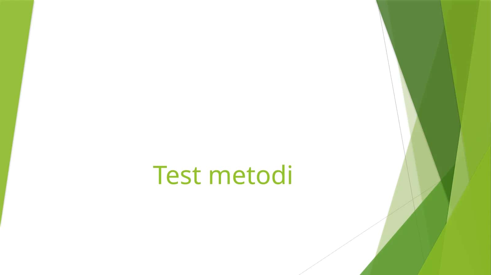 Test metodi 1