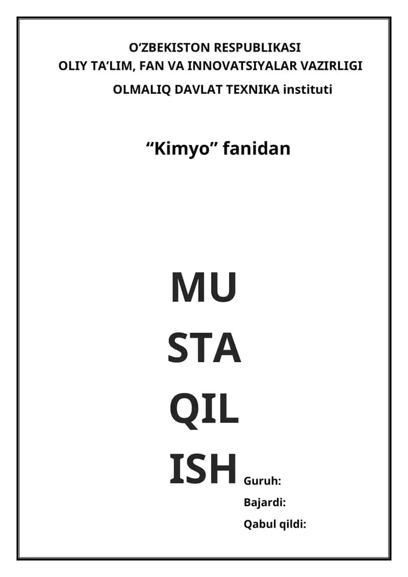Davriy sistemaning V-B guruh elementlari 1