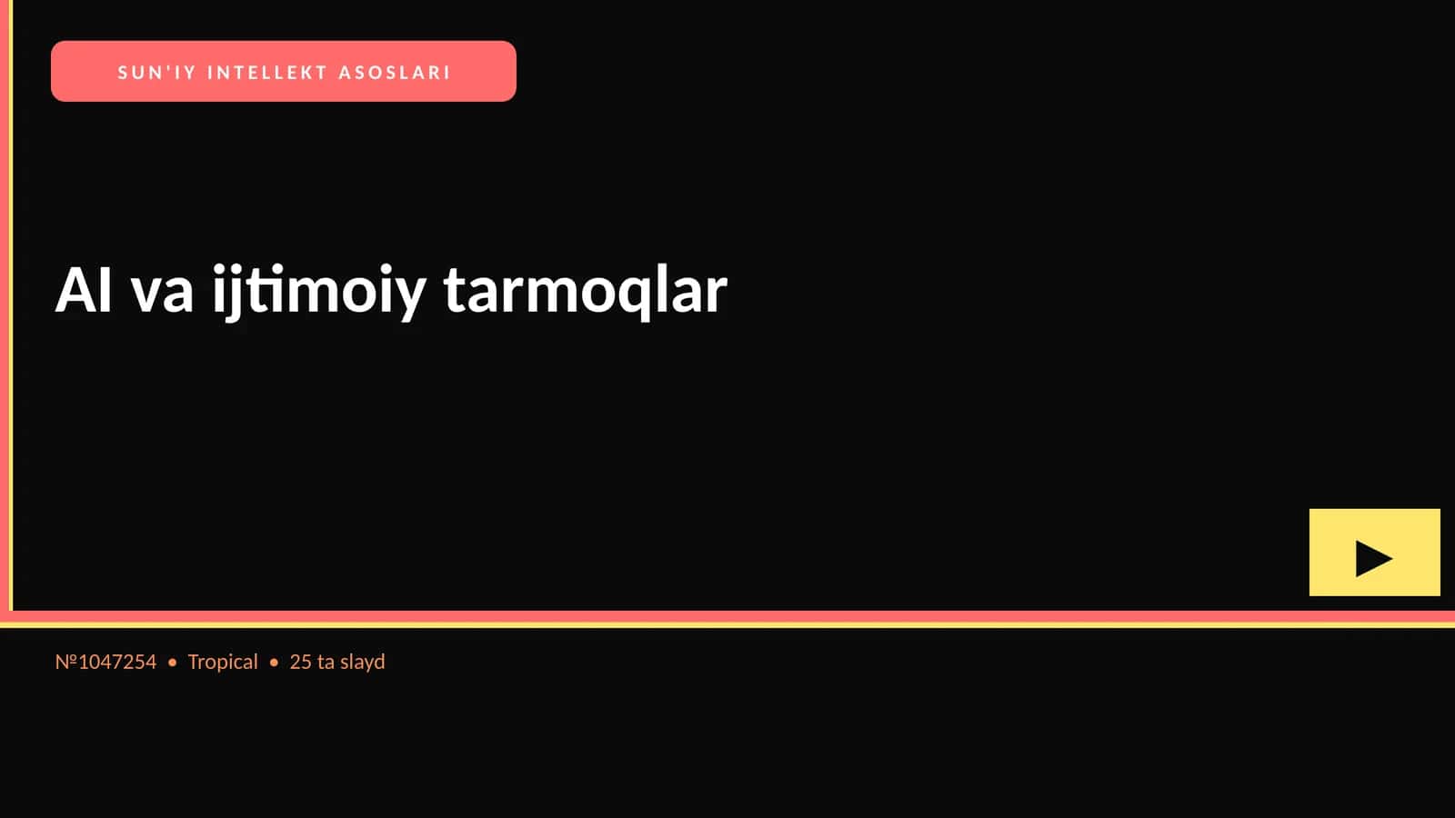 SUN'IY INTELLEKT ASOSLARI 1