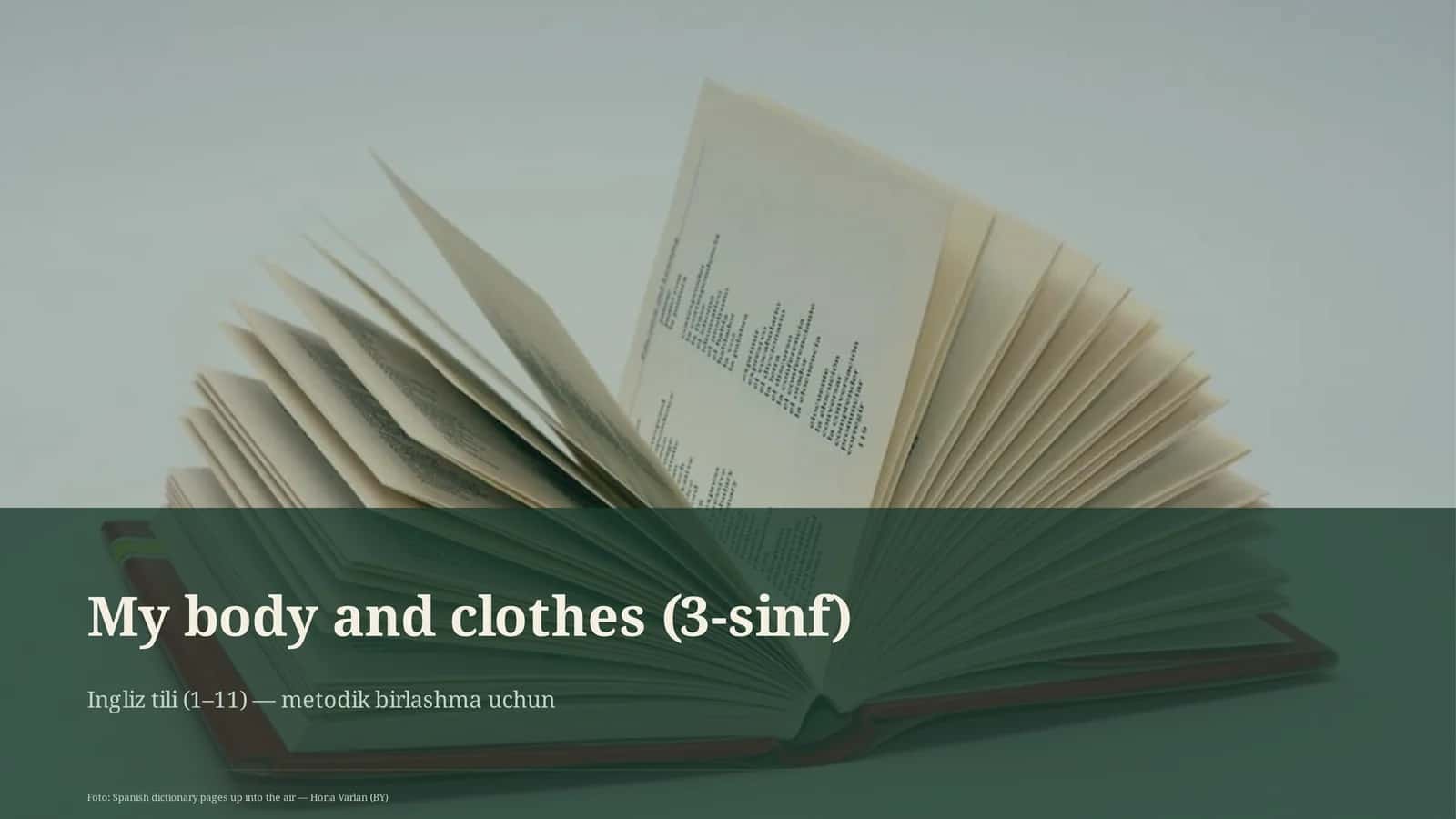 My body and clothes (3-sinf) 1