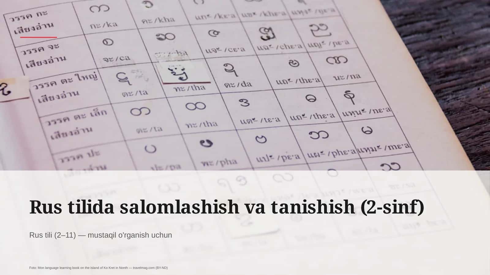 Rus tilida salomlashish va tanishish (2-sinf) 1