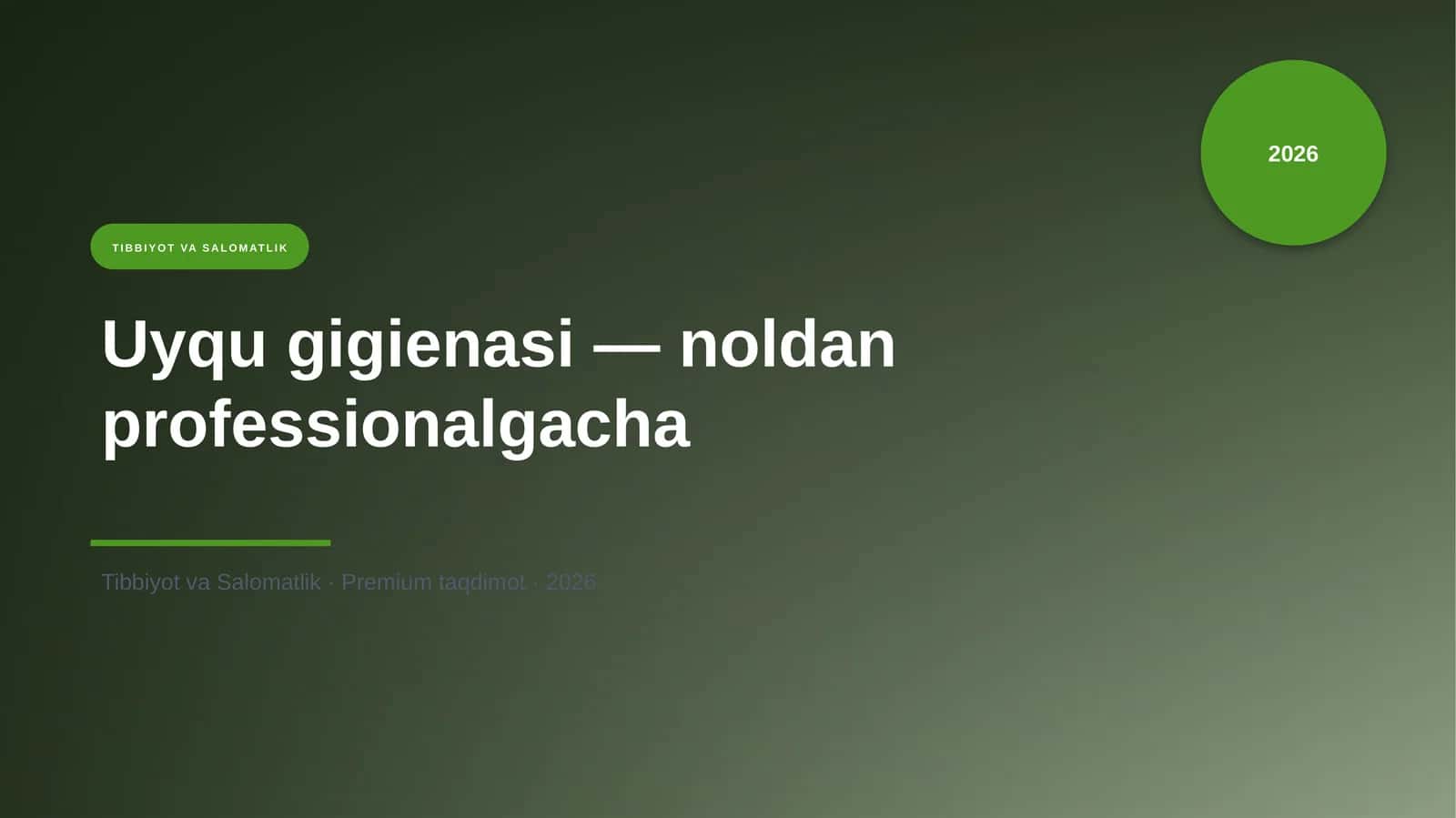 Uyqu gigienasi — noldan professionalgacha 1