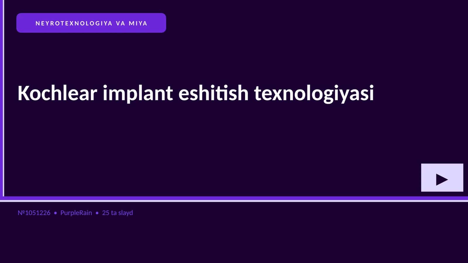 Kochlear implant eshitish texnologiyasi 1